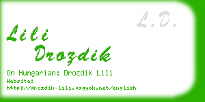 lili drozdik business card